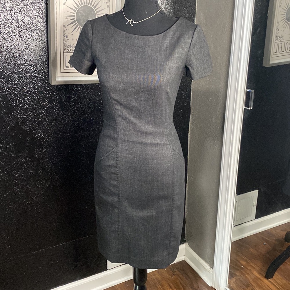 Gray Short Sleeve Theory Dress